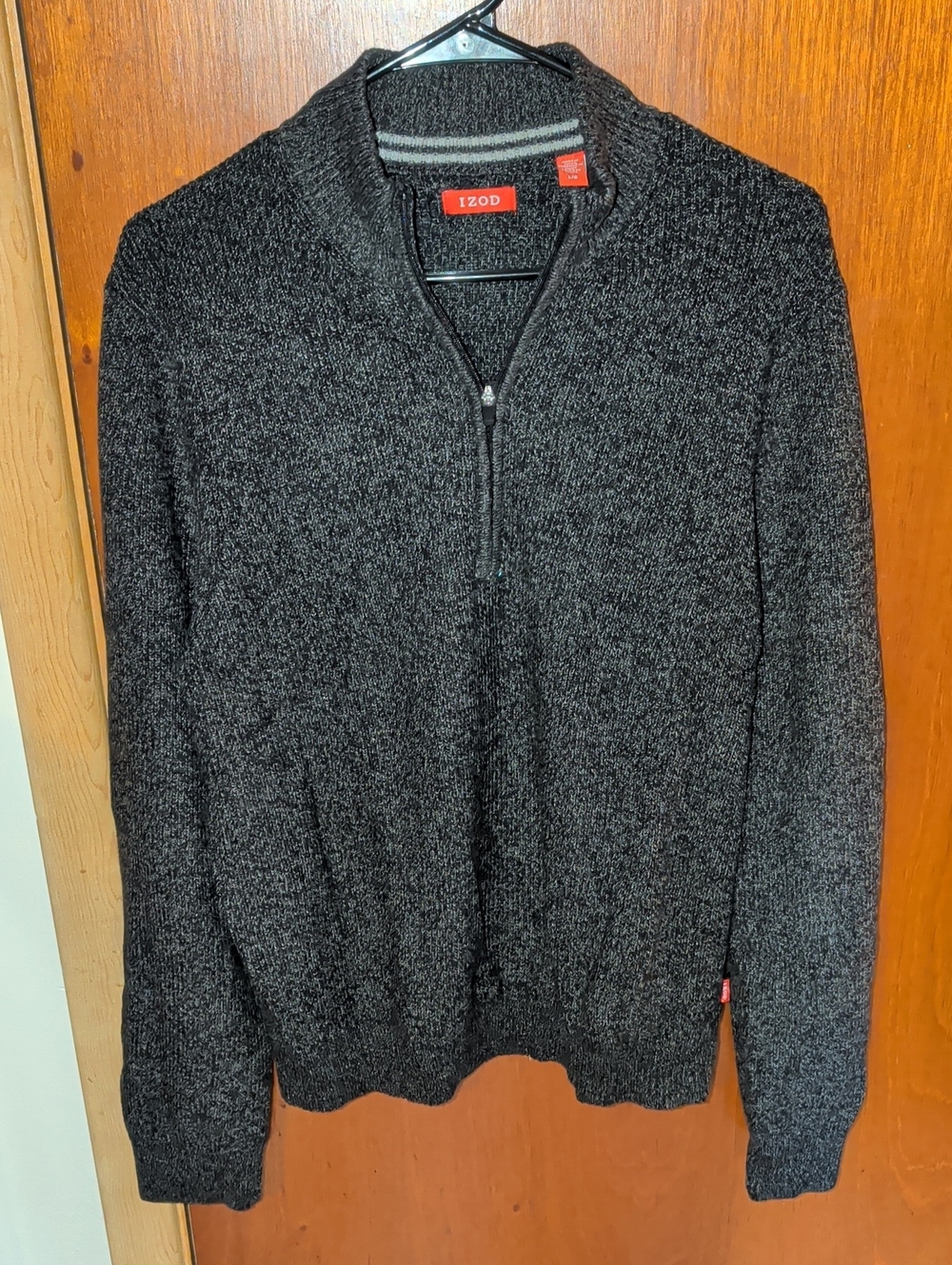 Izod Men's Charcoal Half-Zip Sweater